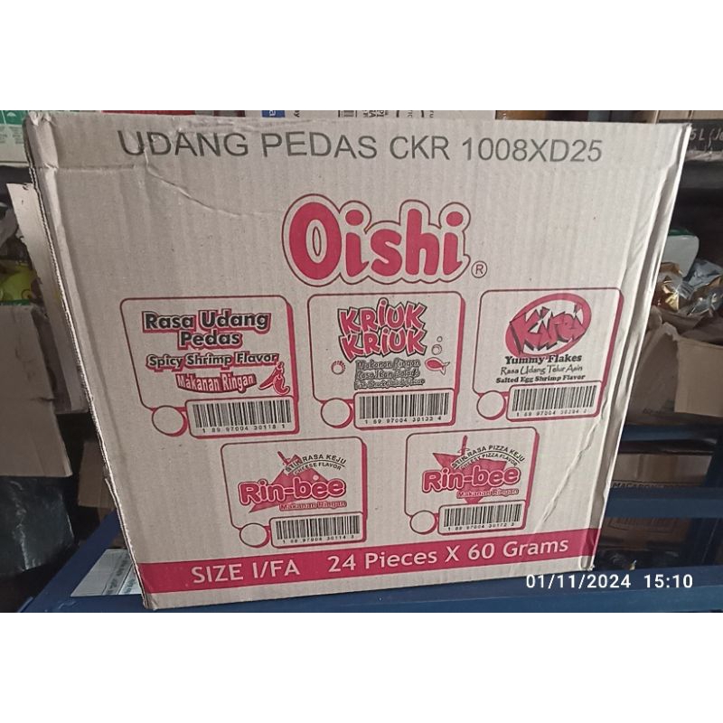 

Oishi Rasa Udang Pedas 60gr x 24 per dus