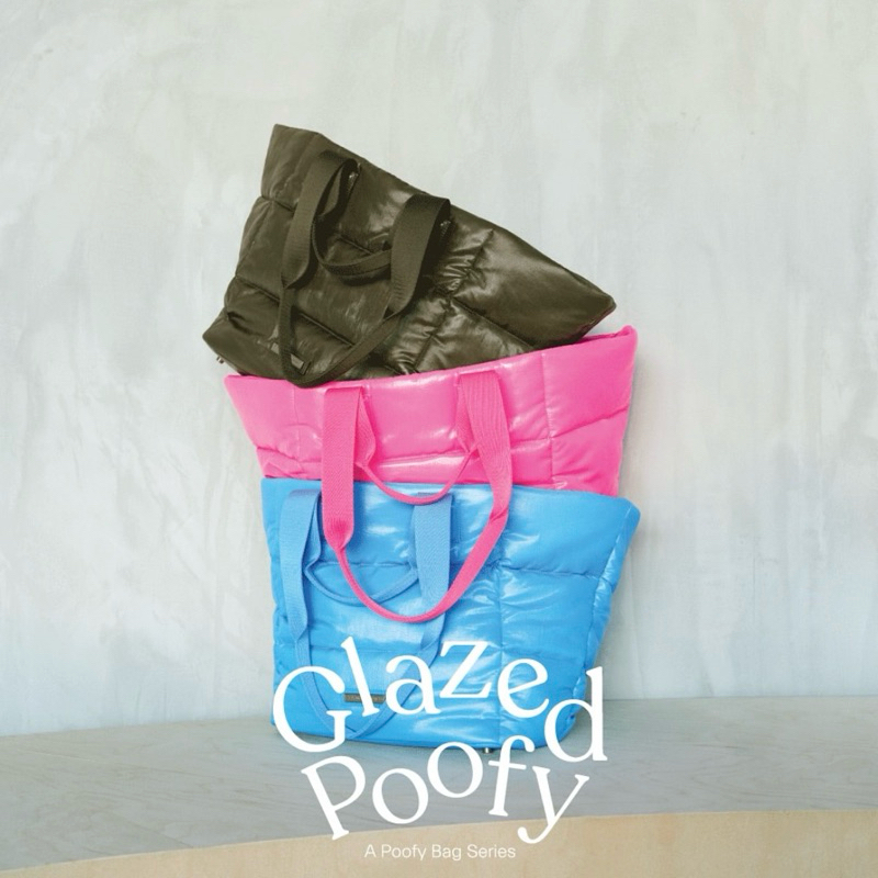 Beyond The Vines Glazed Poofy Trapeze Bag