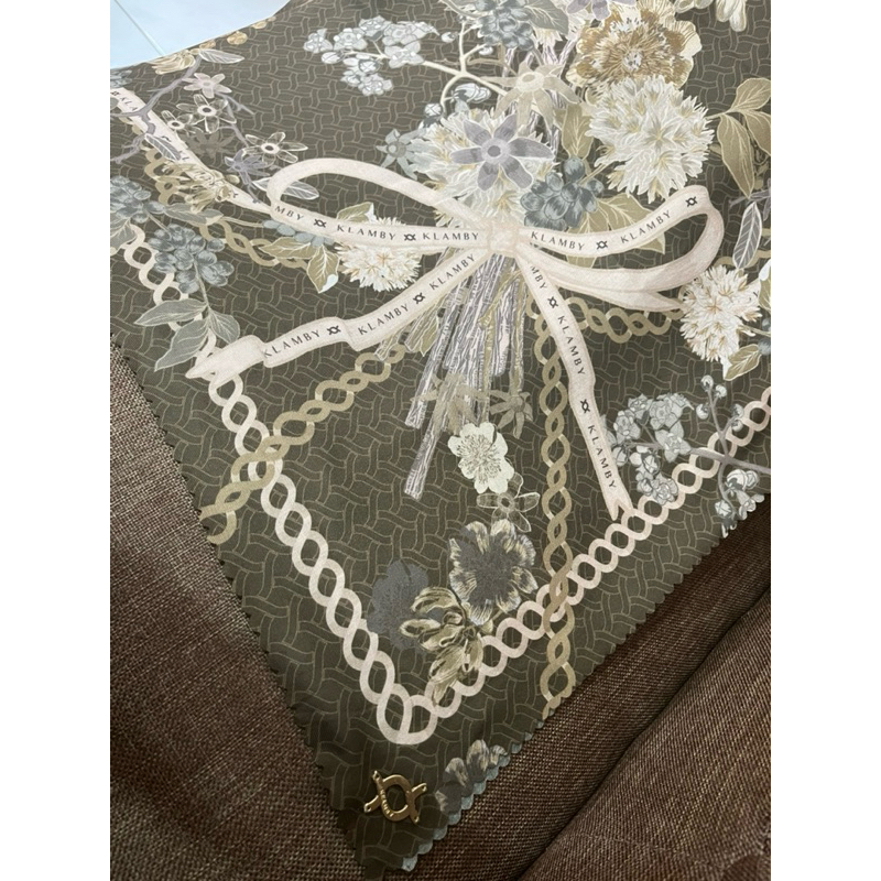 Wearing Klamby Cendana scarf PL