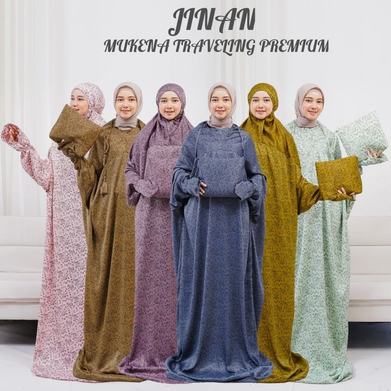 Mukena terusan resleting ponco mukenah traveling premium