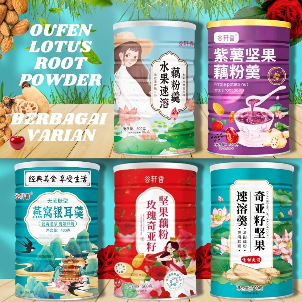 

[BPOM] All Varian Oufen Lotus Root Powder Bubuk Sereal Akar Teratai Halal Minuman Sehat & Alami, Solusi Makanan Diet Healthy Food Sehat & Praktis 400-500 Gram