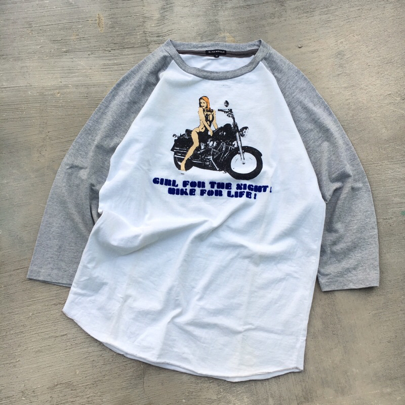 [ SALE ] Kaos Raglan R.Newbold by paul smith " Girl for the night "