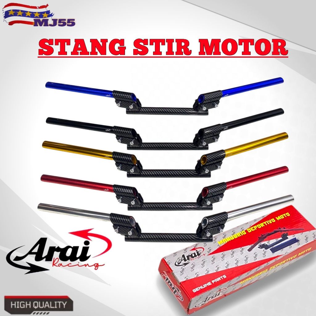 STANG STIR ARAI STANG VARIASI MODEL TRANSFORMES CARBON CNC UNIVERSAL NINJA VIXION CB150R KLX CRF VER