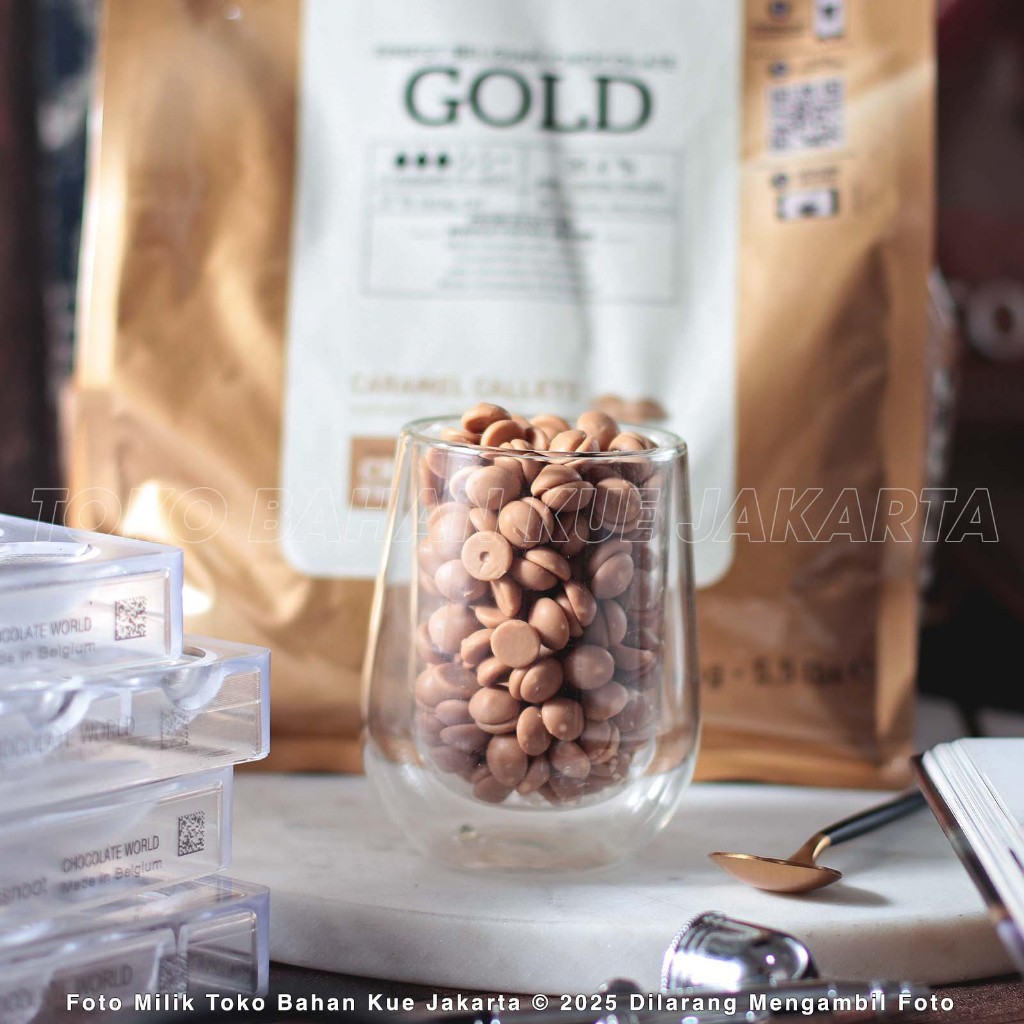 

Callebaut GOLD 1kg Chocolate Couverture Caramel 30,4% Cokelat Coklat Indonesian Chocolate