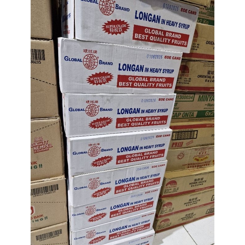 

Longan Kelengkeng Kaleng Global Brand per dus isi 12 x 565gr