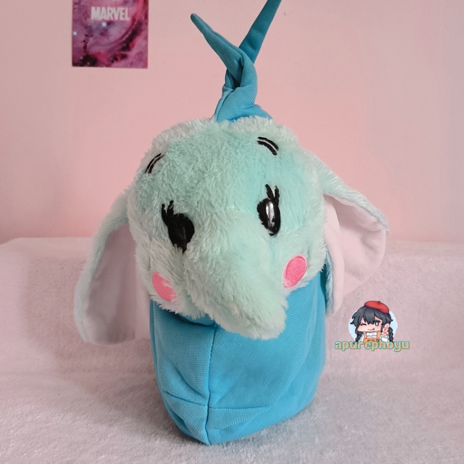 Boneka Disney Dumbo in a Drawstring Bag Baby Dumbo Elephant Plush