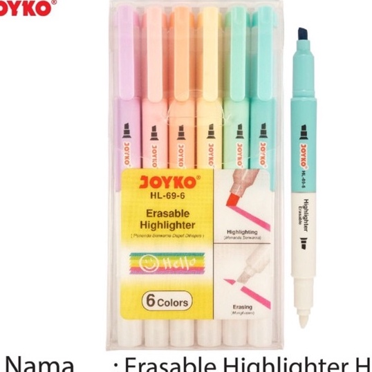 

KF7 HL 69 6 Erasable Hhlhter Penanda berwarna bisa dihapus Hl696 HL69 6 Joyko