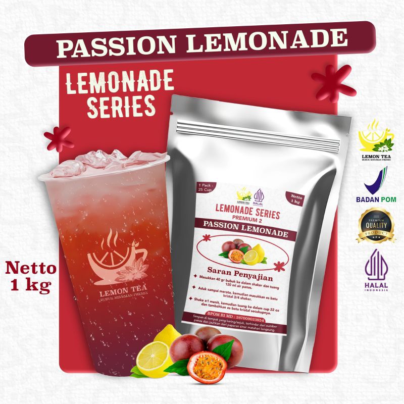 

Bubuk Minuman PASSION LEMONADE /1000gr Halal Bpom