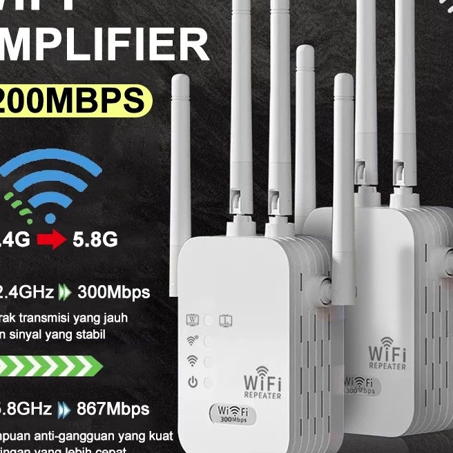 Terbaik COD12M Wifi RepeaterWireless RepeaterNetwork ExtenderWifi Snal Range ExtenderWiFi Repeater W