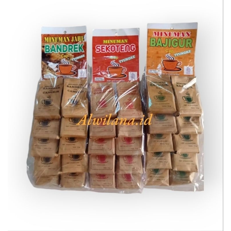 

MINUMAN BANDREK DAN BAJIGUR, SEKOTENG ISI 10 PC