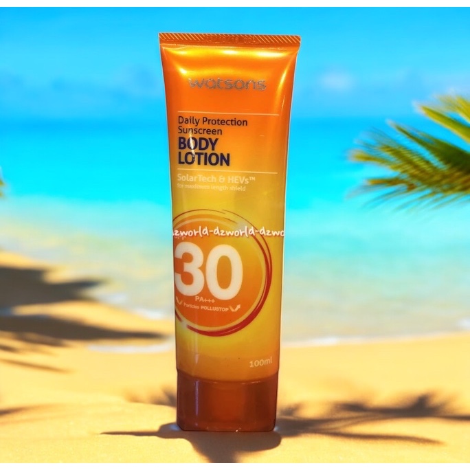 Watsons Face Serum Sunscreen 100ml Solartech SPF 30 Sunblock Wajah 100 ml Watson Sun Block
