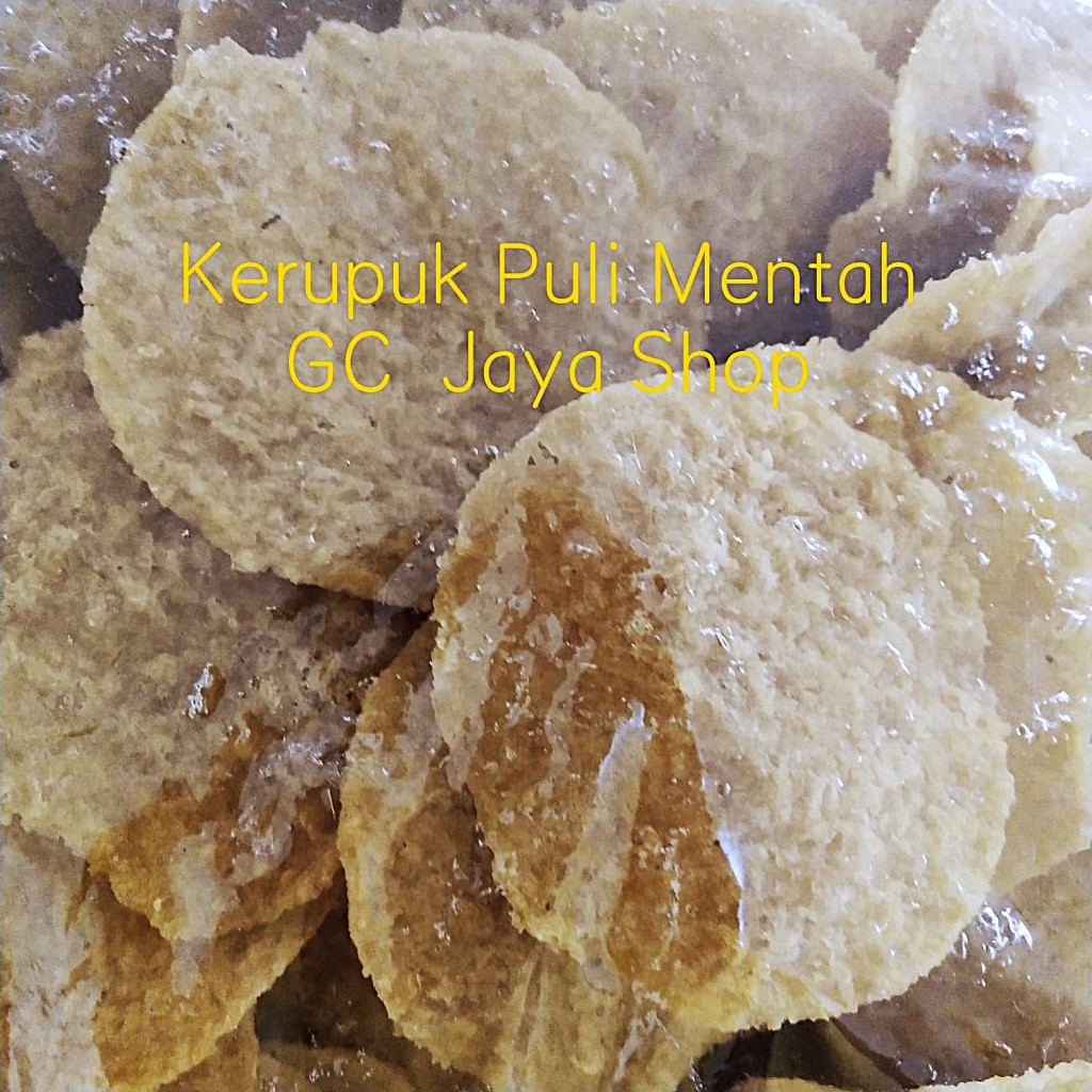 

Kerupuk / Krupuk Puli mentah rasa bawang cap Tiga Udang