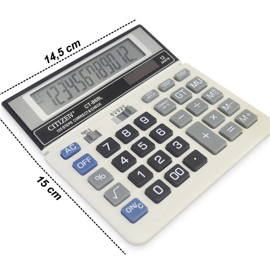 

FG2 Kalkulator Citizeiv CT868L Calculator 12 Dits Mirip Citizen