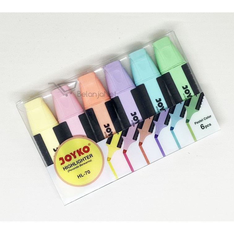 

KF7 Hhlhter Penanda Berwarna Joyko HL7 Pastel Color 1 Set 6 Pcs