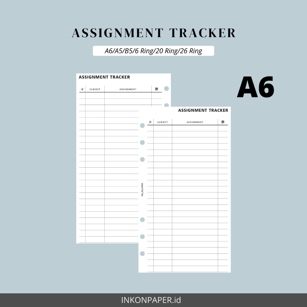 

A6 - Study Planner, Assignment Planner, Student Planner by INK_ON_PAPER