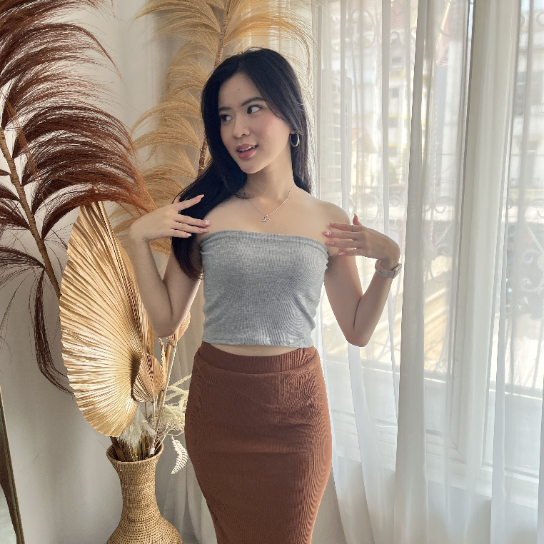 Lassmee | LONG TUBE Atasan Kemben Wanita / Knit Tube Top / Kemben Rajut Wanita / Kemben Dalaman / Ke