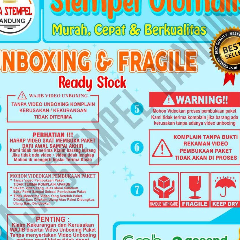 

Kilat Stempel Unboxing I Stemple Fragile I Stample Kardus I Stampel Label I Paking I Packing