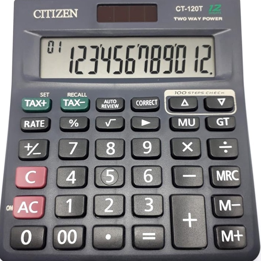 

KP8 Kalkulator Citizen Type CT 12 T Calculator Citizen 12 Dit CT12T