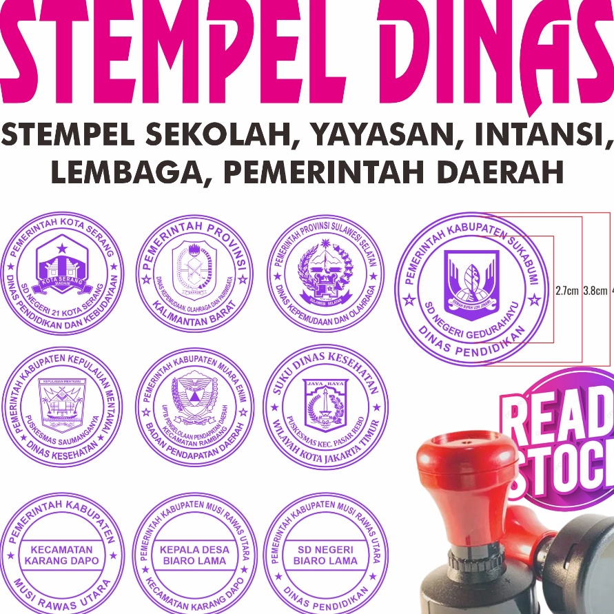 

Bonuskan STEMPEL SEKOLAH YAYASAN LEMBAGA INSTANSI PEMERINTAH