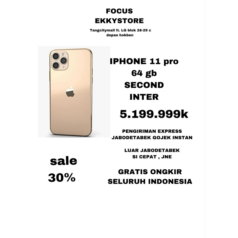 iphone 11 pro 64 second inter