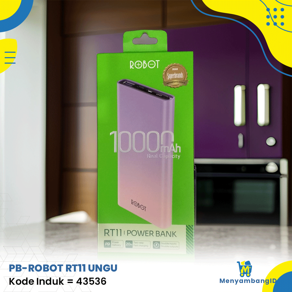 43536 | Powerbank ROBOT RT11 UNGU