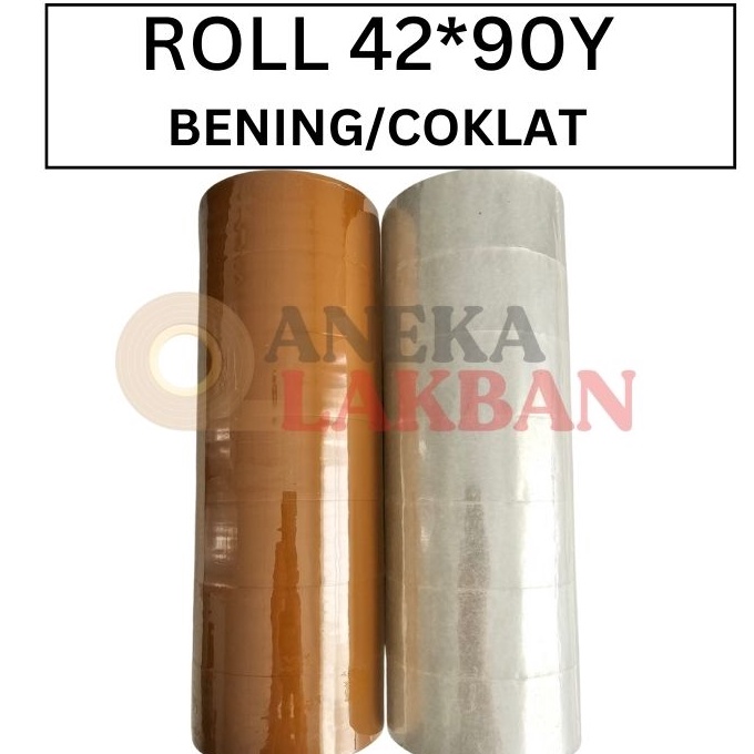 

KF7 1 ROLL ISI 7 PCS HORICI LAKBAN OPP 2 INCH 42MM x 9 Yard ISOLASI BENING COKLAT