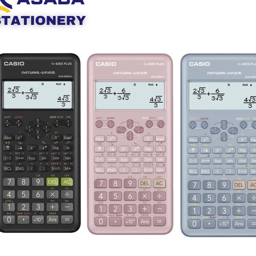 

KI3 kalkulator Casio FX82ES Plus SCIENTIFIC CALCULATOR FX 82 ES PLUS 2ND EDITION RESMI ASABA GARANSI
