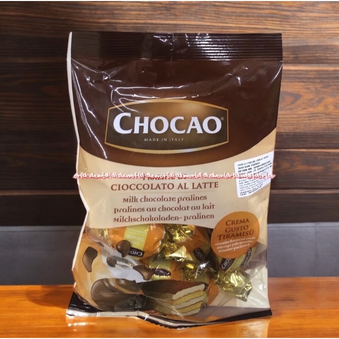 

Chocao Praline Cioccolato 125gr al Latte Cokelat Crema Gusto Tiramisu Chocolate Coklat