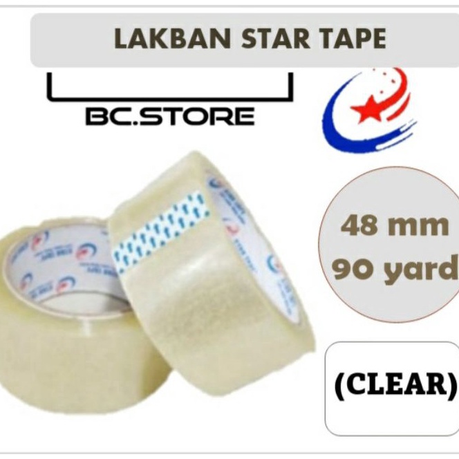 

Tawaran LAKBAN 6 PCS 9 YARD X 48MM LENGKET STAR TAPE lakban isolasi selotip tapeperekat pengikatpelengket lakban lakbanopp lakban perlengkapankantor
