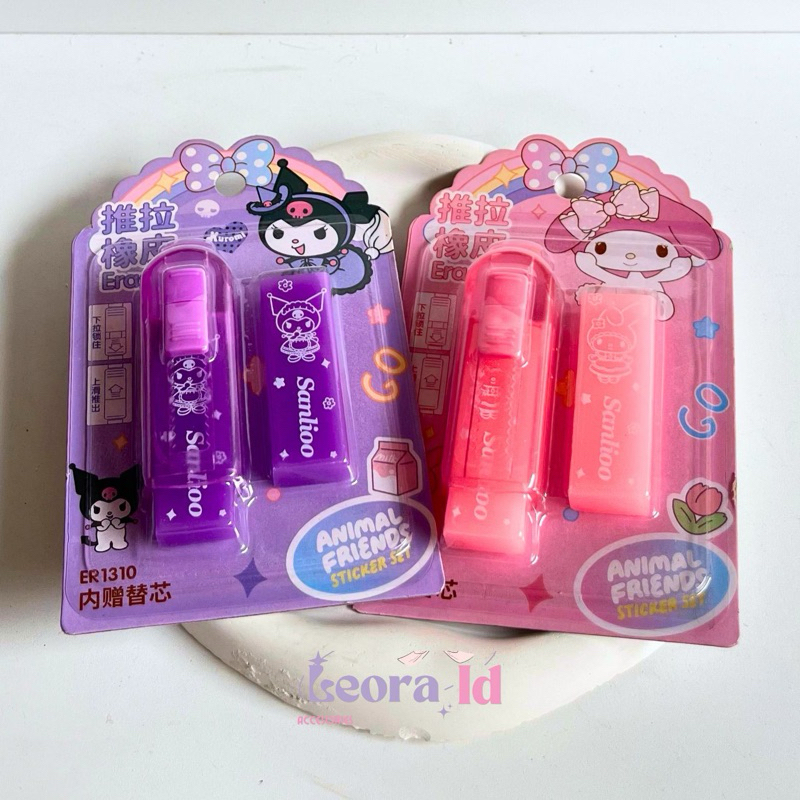 

Leora - Sanrio Eraser Stick | Pengapus Stick | Pengapus Melody | Kuromi Pengapus | Pengapus