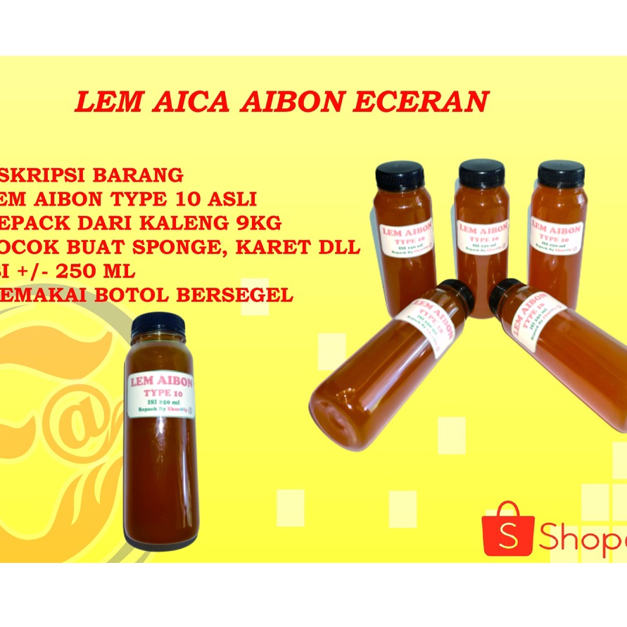 

KI3 25 ml ml 1 ml LEM AIBON TYPE 1 LEM KUNING BOTOL ECERAN