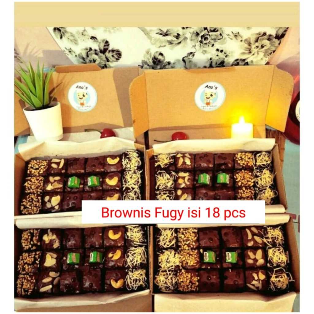 

Brownies Fugy Sekat isi 18 Ukuran 20x10 / Brownies Fudgy / Brownies Shiny Crust Topping Millo