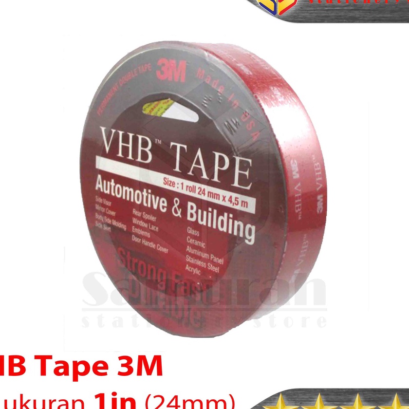 

Spesial Double Tape 3M VHB Lebar 24 mm Foam VHB Tape 3 M 1 Inch Panjang 45 Meter Automotive Building Dobel Tip Karet 1 24 cm Lem 2 Sisi Kuat