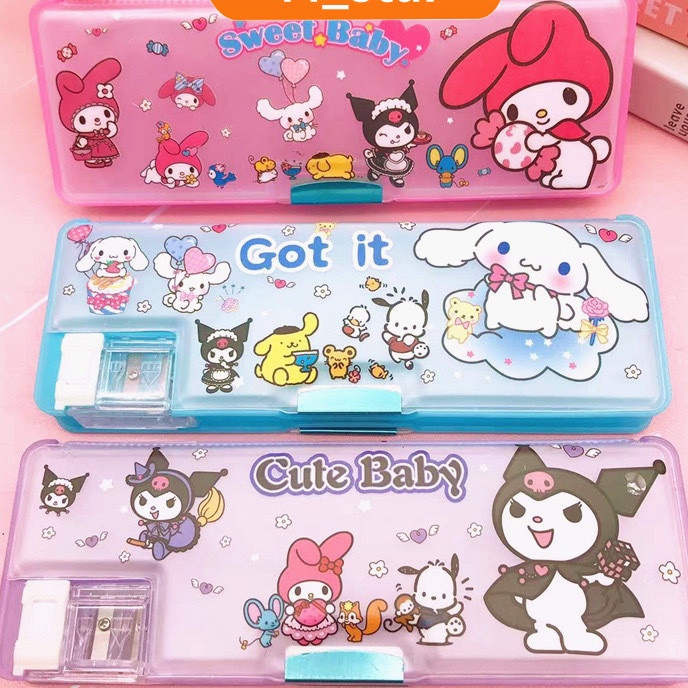 

HJ6 Tempat Pensil Magnet Karakter 2 Sisi Dengan Rautan M Kotak Pensil Magnet Karakter Pensil Case Kuromi Lucu