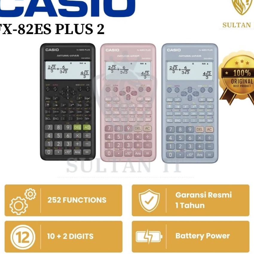 

HJ6 Kalkulator Casio FX82ES Plus 2nd Edition ORINAL KALKULATOR CASIO FX 82CW