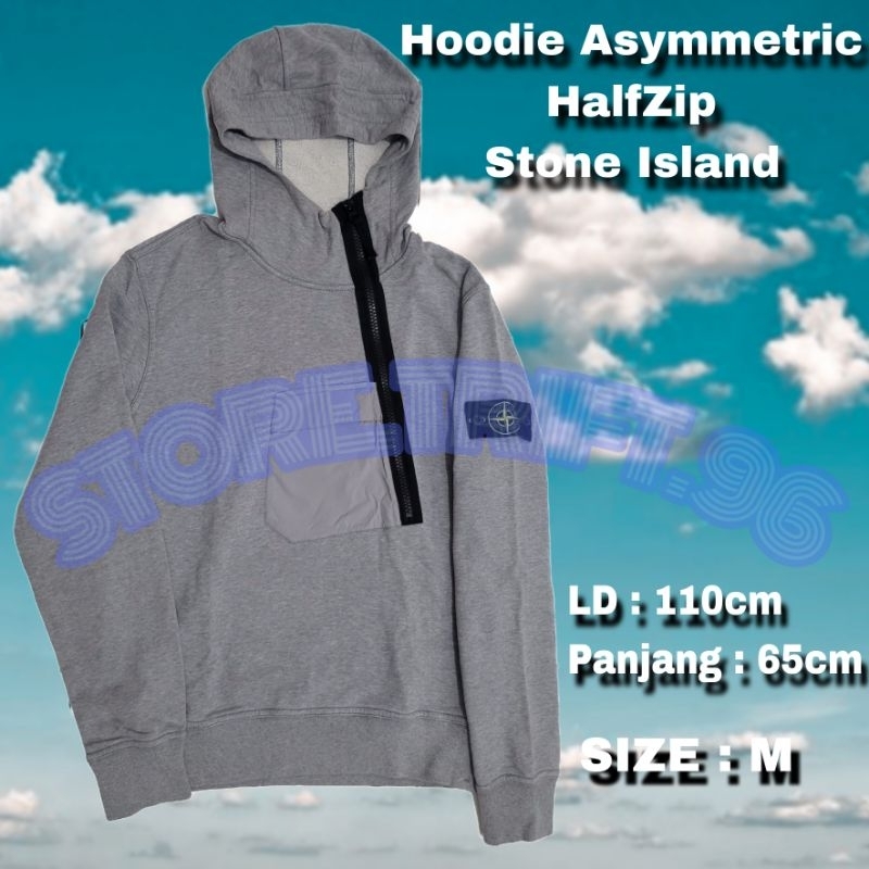 HOODIE ZIPPER STONE ISLAND GREY 100% ORIGINAL (NO COD)