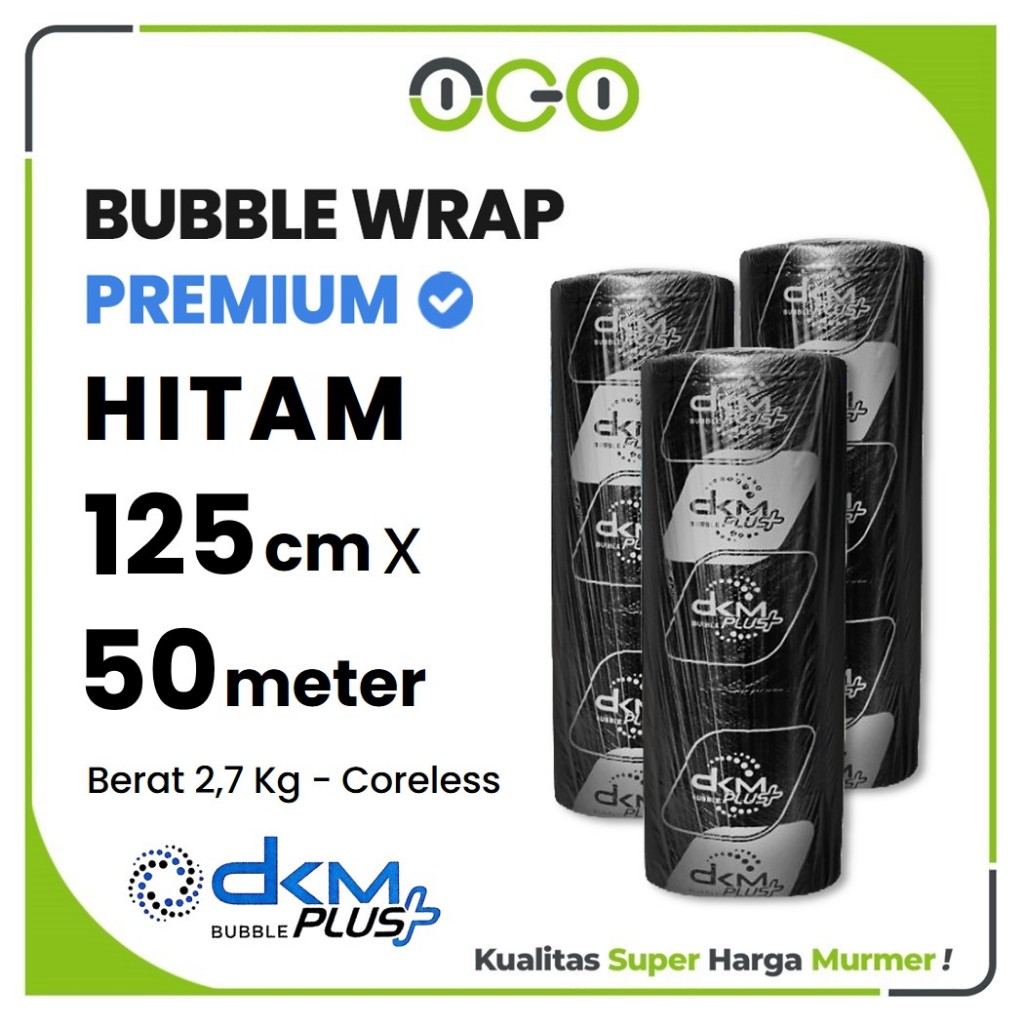 

Plastik Bubblewrap Roll 125cm x 50meter Hitam Premium Tebal DKMPlus / Plastik Buble Packing Online