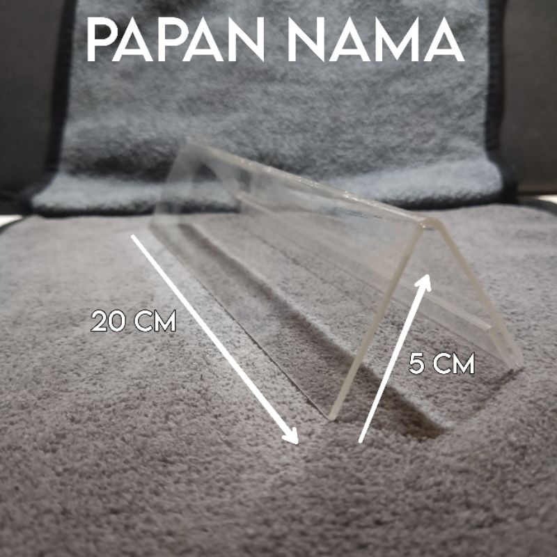 

Papan Nama Akrilik Ukuran 5 x 20 cm Satu Sisi Tebal 2 MM