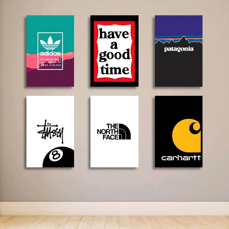 MD~Hiasan Dinding Aesthetic Casual Addidas WallDecor Poster Kayu Casual Aesthetic poster Brand Casua