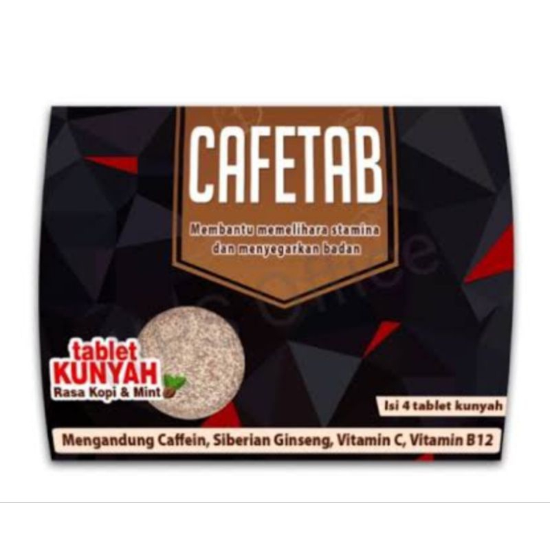 

Cafetab tablet hisap anti ngantuk dan stamina rasa kopi/permen anti ngantuk isi 4