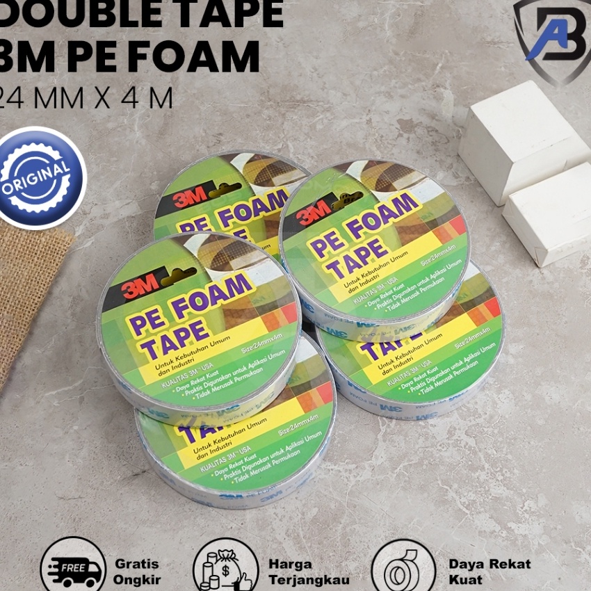 

Diskon DOUBLE TAPE 3M PE FOAM SOLASI BUSA 24MM x 4M ORINAL