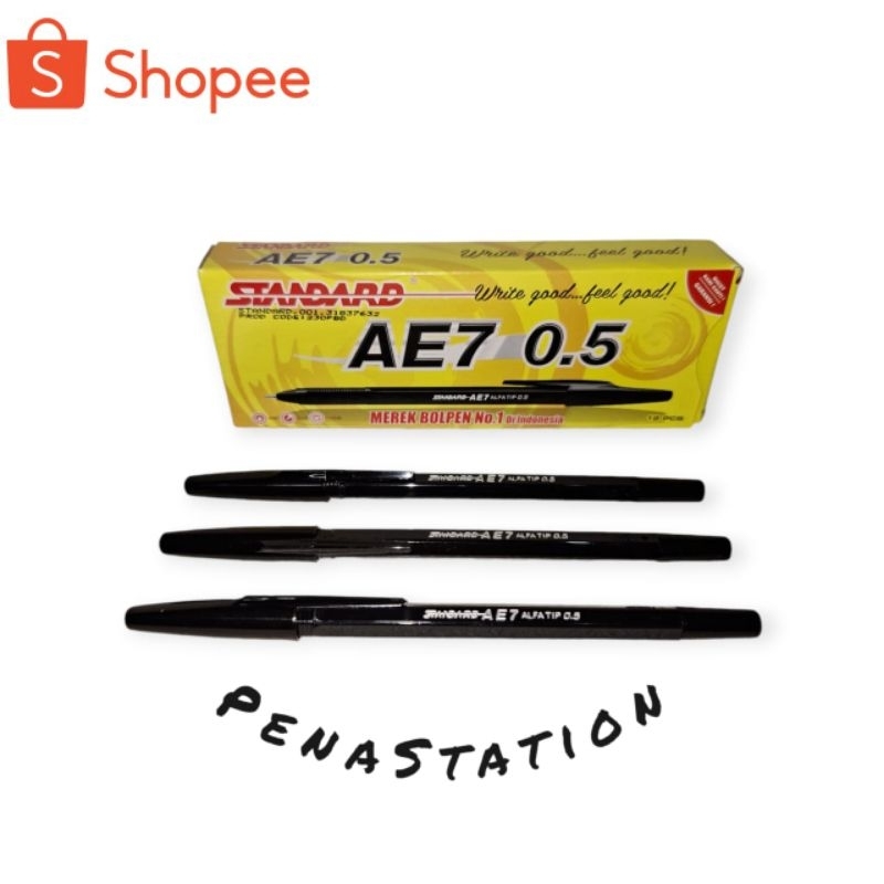 

GROSIR PULPEN STANDARD WARNA HITAM, PULPEN STANDARD AE 7, PULPEN MURAH