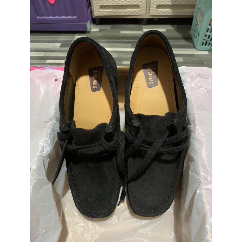 Clarks Wallabees Black Suede