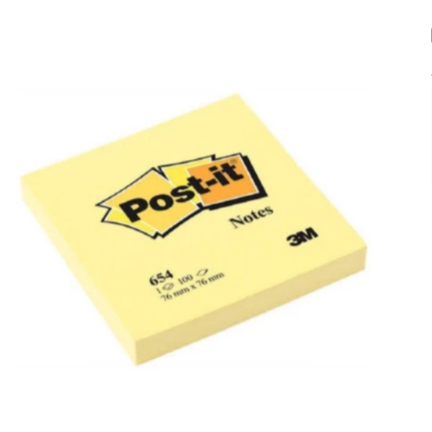 

Post It / Sticky Notes 3M 654 Kuning 76 x 76mm