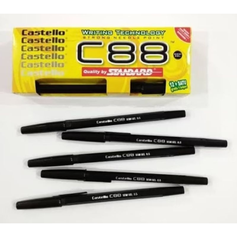 

pulpen standard c88 Castello 12pc hitam