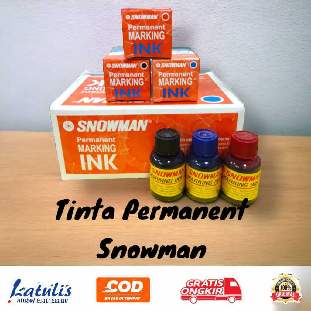 

Refill Tinta Spidol Snowman Permanent Marker G-12 / isi ulang tinta Snowman Permanent MIG-20