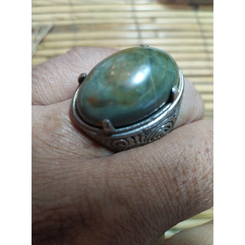 Batu Akik Lumut hijau Natural lawas