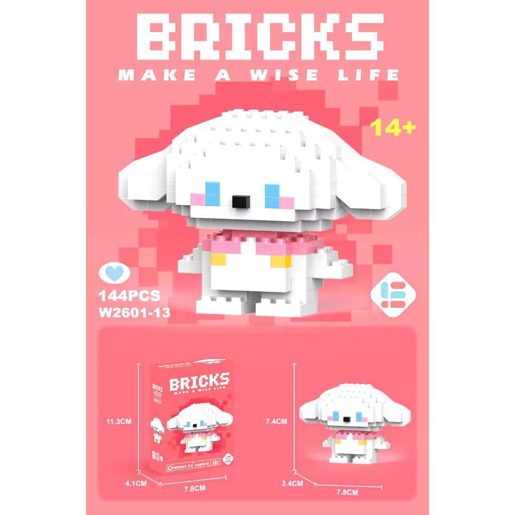 LEGO BRICKS BALOK SUSUN KARAKTER CINNAMOROLL DAN DONALD DUCK
