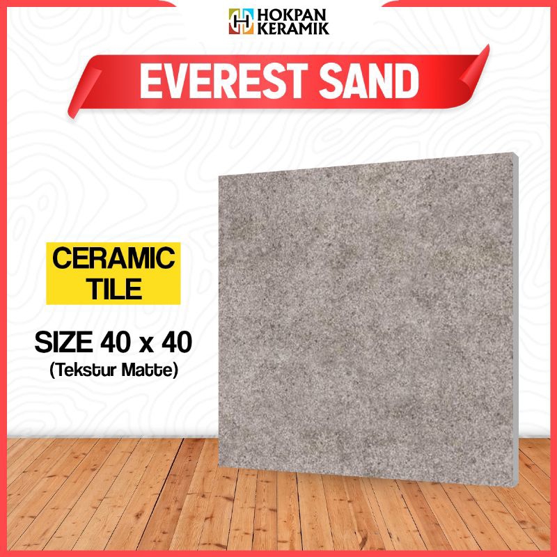 KERAMIK LANTAI UKURAN 40X40 EVEREST SAND