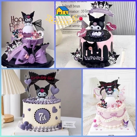 

Ornamen Hias Kue Ulang Tahun Kuromi Seri Sanrio Plugin Kue Dekorasi Kue Lucu Knitterr